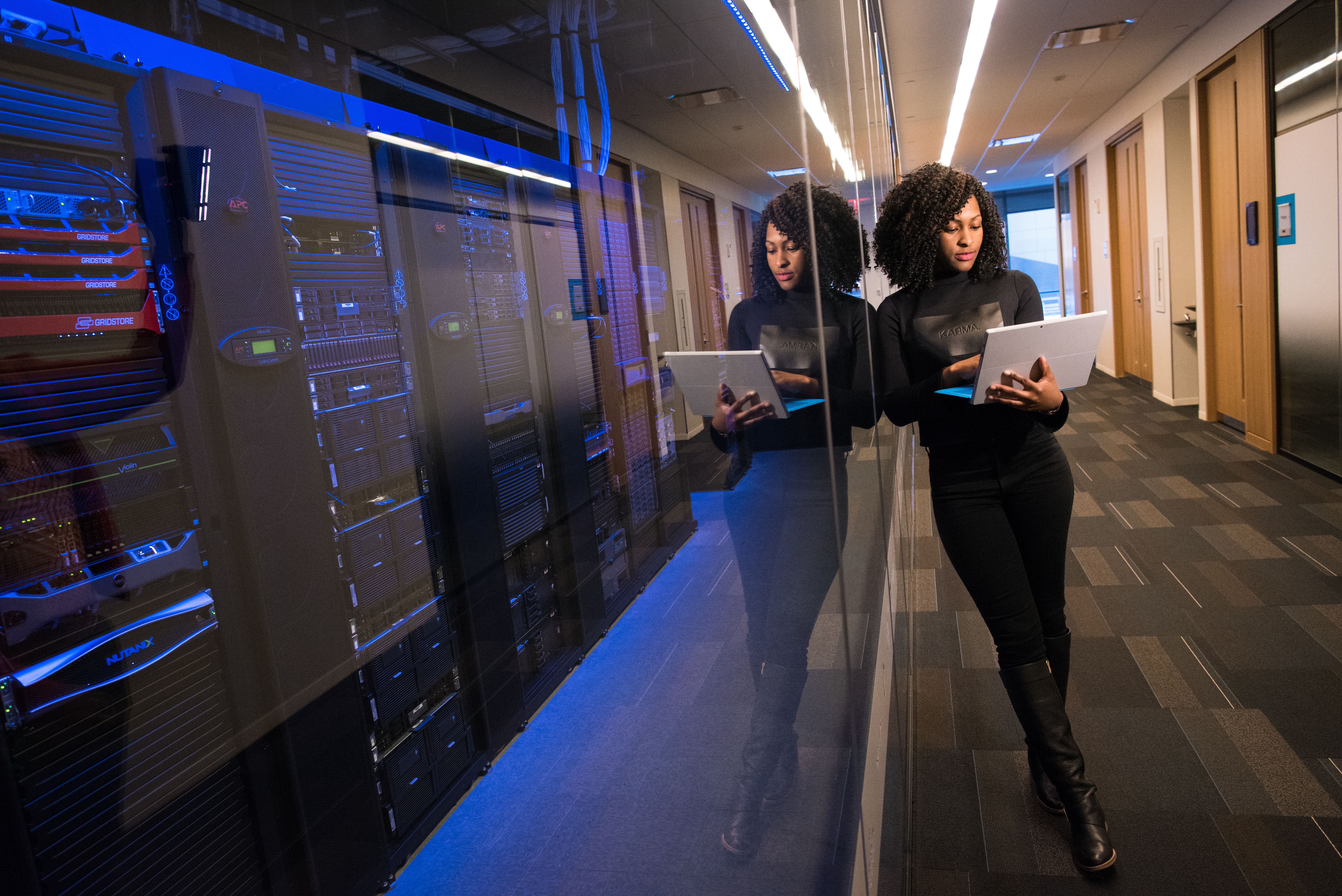 IT professional managing server infrastructure